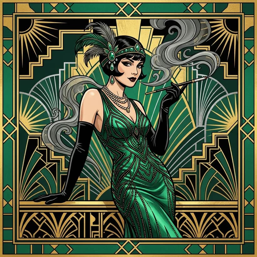 Art Deco Glamour comic art style example