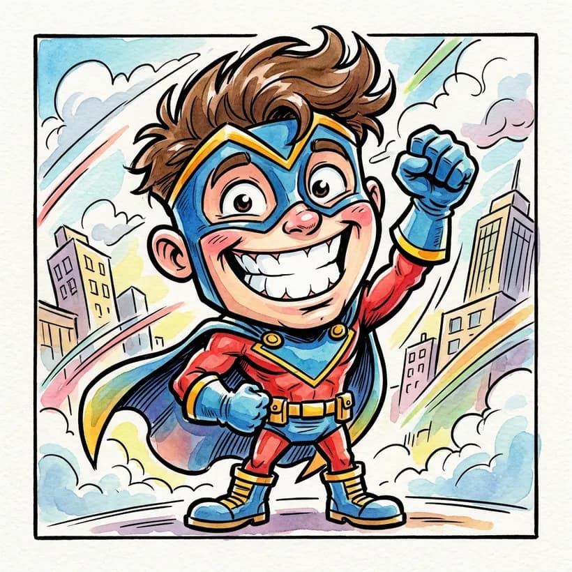 Caricature comic art style example