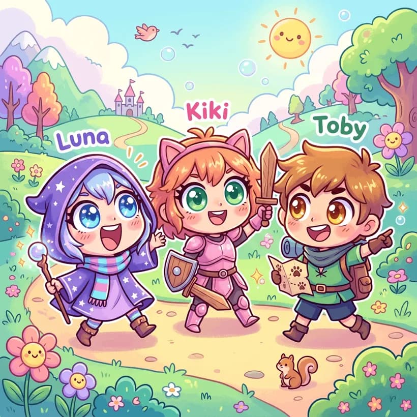 Chibi comic art style example