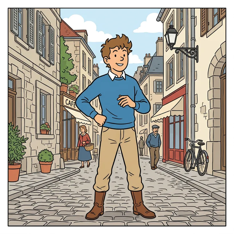 Clear Line comic art style example