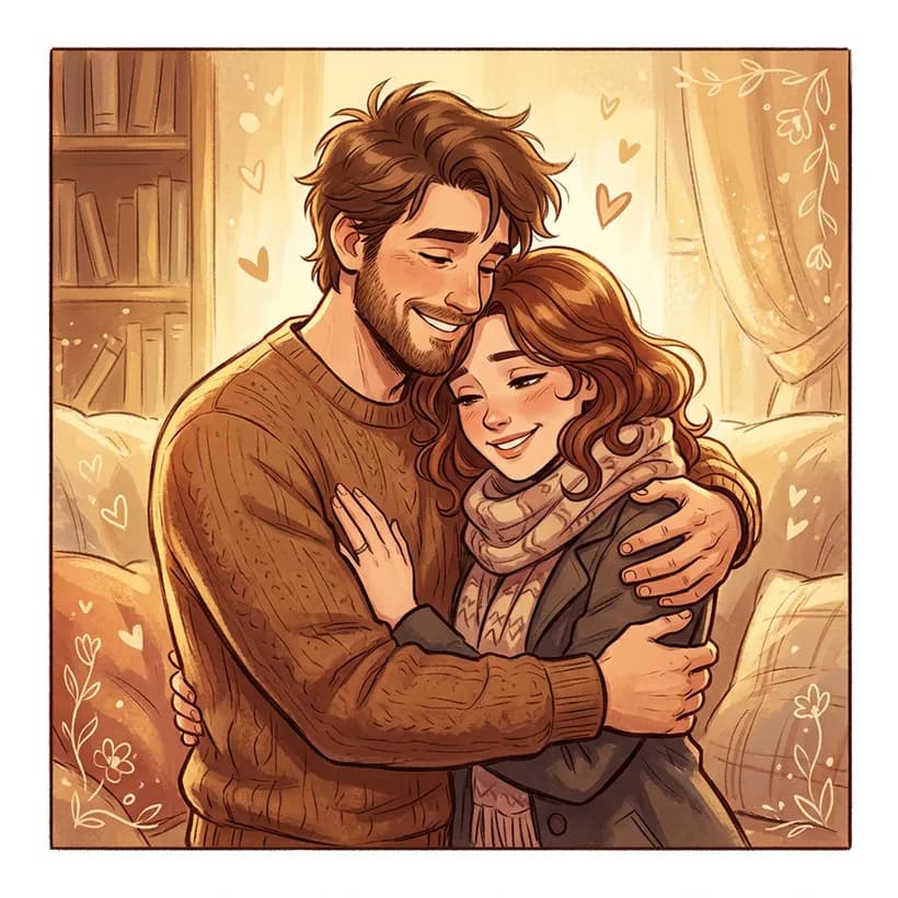 Couple Portrait comic art style example