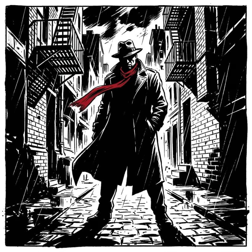 Crimson Noir comic art style example