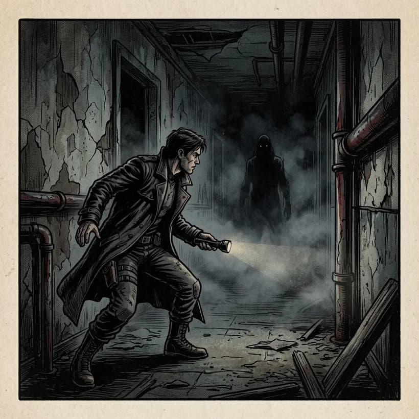Horror comic art style example