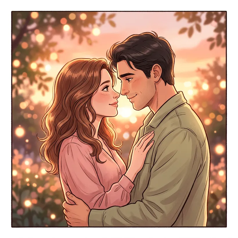 Love Story comic art style example