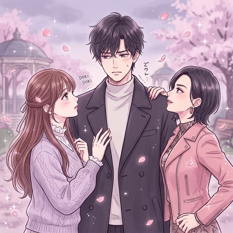 Love Triangle comic art style example
