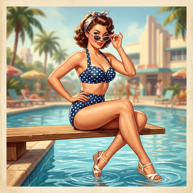 Pin-Up comic art style example