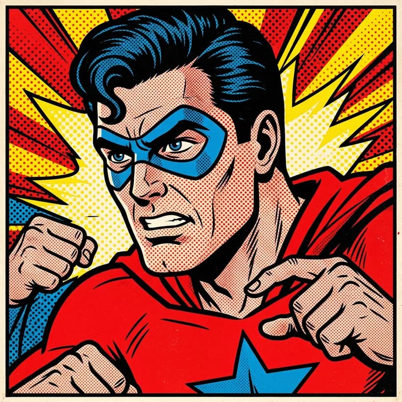 Pop Art comic art style example