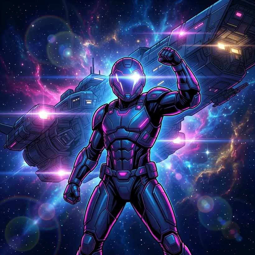 Sci-Fi Space Opera comic art style example