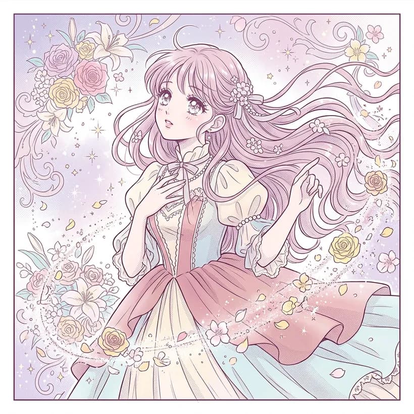 Shojo comic art style example